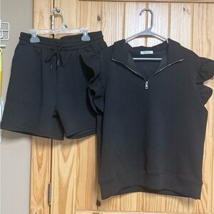 Zara Black High Waist Women's Shorts